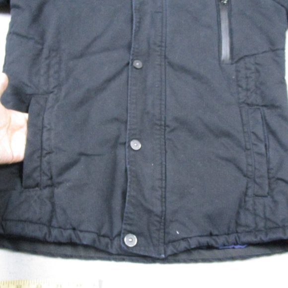 G Star Raw Jacket Boys XL Black Hooded Canvas Military Inspired Lined Utility - Picture 5 of 11